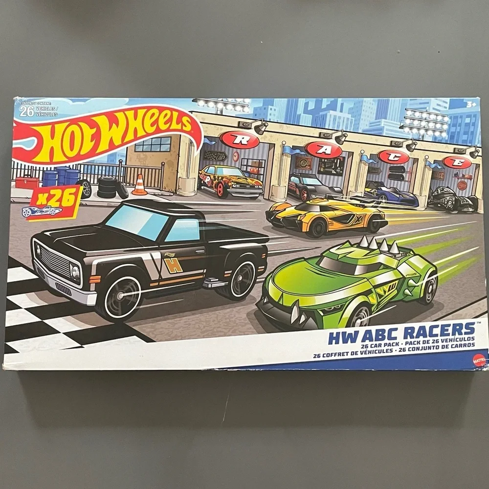 Hot Wheels HW ABC Racers 26 Car Pack 1:64 Diecast Toy Cars & Trucks Set